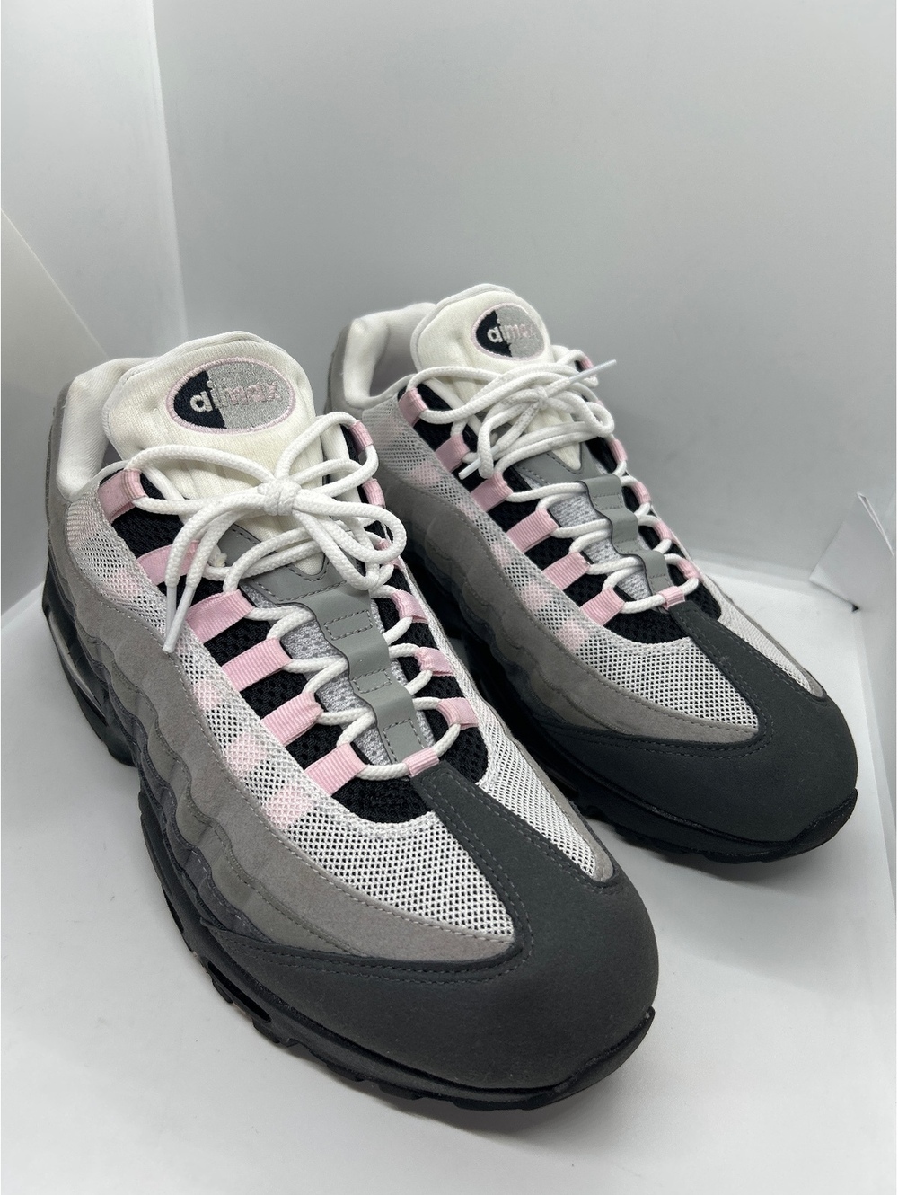 Nike Air Max 95 OG Gray/Black/Pink Foam White HJ5996-001 Mens Size 14.5